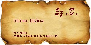 Szima Diána névjegykártya