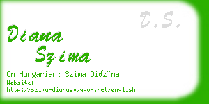 diana szima business card
